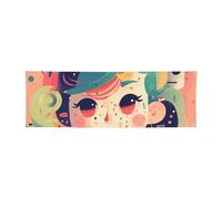 Banner di personaggi pop art personalizzati grandi banner per feste all'aperto Lndoor con quattro fori rotondi in metallo banner segno per la decorazione di feste aziendali