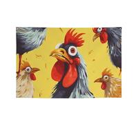 Banner di pittura di pollo artistico Banner grandi personalizzati per Lndoor Segni per feste all'aperto con quattro fori rotondi in metallo banner segno per la decorazione di feste aziendali