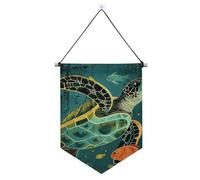 Banner di realismo tartaruga gratis per appendere con asta telescopica banner in tessuto esterno arredamento patio per Festival e giorno speciale