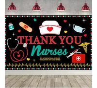 Banner di ringraziamento per infermieri, 180 x 110 cm, sfondo settimana di apprezzamento per infermieri, felice nazionale infermieri, decorazioni per feste mediche, medici, infermieri, giorno di