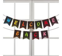 Banner di ritorno a scuola, banner di benvenuto a scuola - Pannello appeso a scuola di benvenuto,Banner di scuola di benvenuto colorato, decorazione appesa di ritorno a scuola per sala cl