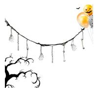 Banner di scheletro di Halloween - Banner di Halloween | Stenina scheletro stendardi decorazione | 6,5 piedi di oggetti di scena del soffitto spaventosi, ornamento hangovole per escape soggiorno giard