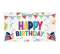 Banner di Sfondo di Buon Compleanno, Banner di Palloncini di Buon Compleanno Colorati Sfondo per Baby Shower Festa di Compleanno Decorazione Interna ed Esterna (Sfondo Bianco)