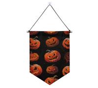 Banner di zucca gialla di Halloween da appendere con asta telescopica divertenti banner per la decorazione esterna della stanza per ufficio, scuola, aula, dormitorio, casa suministros para fiesta de a