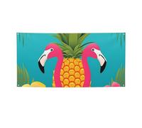 Banner e cartelli con fenicottero ananas per interni ed esterni banner decorazione per feste banner personalizzato con occhielli sfondo di compleanno segno poster sfondo fotografico per eventi di