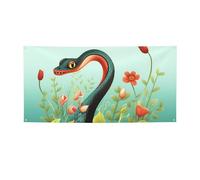 Banner e cartelli con serpente e fiori per interni ed esterni banner per decorazione per feste banner personalizzato con occhielli sfondo di compleanno segno poster sfondo fotografico per eventi di