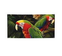 Banner e cartelli per pappagalli tropicali per esterni e interni, decorazione per feste, striscione personalizzato con occhielli sfondo di compleanno sfondo poster sfondo fotografico per eventi di