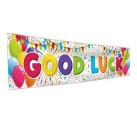 Banner e decorazione di Good Luck - We Will Miss You - Sorry Your Leaving decorazioni - 180 x 40 cm con 4 fori in ottone - Stampa digitale vivido - Poliestere spesso 110 denari - Doppia cucitura