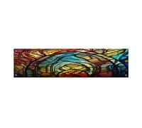 Banner Festival, Stained Glass Art Printed Banners, pieghevole Banners, Outdoor Decorative Banner