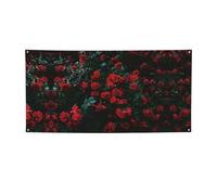 Banner festivo con sfondo rosa rossa e nera, decora la decorazione della bandiera per la laurea e l'evento di nozze