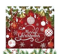 Banner grande per decorazione di feste - striscione natalizio | Decorazioni per feste a tema rosso Sfondo natalizio | Sfondo fotografico con 1 filo per fotografia di sfondo fotografico n