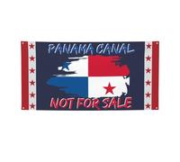 Banner "I Love Panama Canal IsFor Sale" 3x6 con bandiera e 4 fori in metallo.