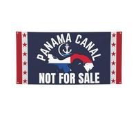 Banner "I Love Panama Canal IsFor Sale" 3x6 con bandiera e 4 fori in metallo.