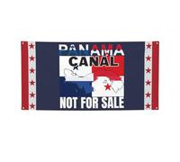 Banner "I Love Panama Canal IsFor Sale" 4x6 con bandiera e 4 fori in metallo.