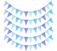 Banner in poliestere a tema compleanno, vacanze e matrimoni con bandiere triangolari e corda per appendere in modo sicuro, adatto per decorazione di eventi interni ed esterni (E)