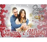 BANNER MATRIMONIO CON NOME FOTO E DATA PERSONALIZZATO - OGGI SPOSI SILVER