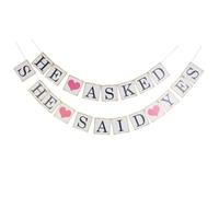 Banner Matrimonio He Asked She Said Yes in Carta Bianca