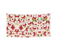 Banner natalizio con stampa di Babbo Natale per interni ed esterni, cartello decorativo con 4 occhielli in metallo, crea un'atmosfera festiva