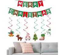 Banner natalizio - Set di decorazioni per porte appendibili, striscione natalizio per esposizione, decorazioni stagionali per la casa con parole di ricerca, kit di parole facili da usare