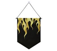 Banner oro a fiamma fredda fluorescente nero da appendere con asta telescopica gagliardetti banner bandiere decorazione esterna per porte, pareti, finestre, giardini, cortile