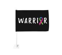 Banner per auto con protezione solare, 12x18 pollici, bifacciale, per camion, con clip per finestra per la sensibilizzazione sulle malattie rare Warrior