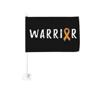 Banner per auto con protezione solare, 12x18 pollici, bifacciale, per camion, con clip per finestra per la sensibilizzazione sulla sclerosi multipla Warrior