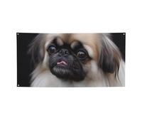Banner per cani pechinesi con stampa di bandiere per interni ed esterni banner e cartelli personalizzati poster sfondo fotografico sfondo per affari, laurea, matrimonio, eventi, decorazione, medio