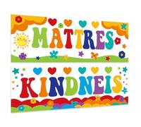 Banner per classe, 2 striscioni educativi, motivazionali e ispiratori per aula e poster per la scuola, adesivi da parete per la decorazione della stagione del ritorno a scuola (materassi)