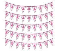 Banner per eventi, 17 x 13 cm, striscione rosa, striscione per la sensibilizzazione sulla cura del seno, 5 pezzi speranza fede coraggio banner portico segno, decorazioni da parete forniture