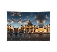 Banner per feste Basilica di San Pietro 119,4 x 180,3 cm, adatto per Halloween, Natale, feste, riunioni e altri banner per le vacanze