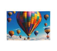 Banner per feste Buon Compleanno Segni Personalizzati Mongolfiere Banner Bandiere Esterne Benvenuto Buon Compleanno Sfondo Segni di Matrimonio Arazzo Grande Banner per Decorazione Feste 180X120 cm