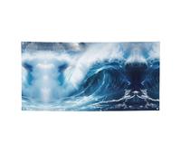 Banner per feste con stampa ad onde dell'oceano grande per affari, eventi, compleanni, decorazioni per feste, interni o esterni