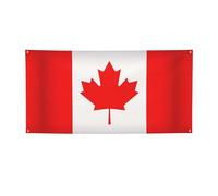 Banner per feste con stampa bandiera canadese, striscione per tutti gli eventi, bandiere luminose per compleanno, Ringraziamento e molto altro ancora