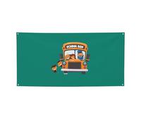 Banner per feste con stampa scuolabus, striscione per tutti gli eventi, bandiere luminose per compleanno, Ringraziamento e altro ancora