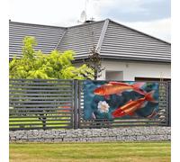 Banner per feste di benvenuto Banner festivo Carpa rossa giapponese da appendere alla parete banner bandiera foto fotografia fondali con 4 fori portico segno porta banner copertura decorazione