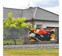 Banner per feste di benvenuto Banner festivo Carpa rossa Pesce Appeso alla parete Banner Bandiera Foto Fotografia Fondali con 4 fori Portico Cartello Porta Banner Copertura Decorazione Forniture per
