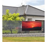 Banner per feste di benvenuto Banner festivo tramonto rosso fuoco banner da appendere alla parete bandiera foto fotografia fondali con 4 fori portico segno porta banner copertura decorazione forniture