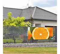Banner per feste di benvenuto Banner per feste con frutta arancione fresca da appendere alla parete banner bandiera foto fondali fotografici con 4 fori portico segno porta banner copertura decorazione