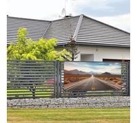 Banner per feste di benvenuto Banner per vacanze Deserto Paesaggio Autostrada Striscioni da appendere alla parete Bandiera Foto Fotografia Fondali con 4 fori Portico Cartello Porta Banner Copertura