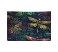 Banner per feste di buon compleanno cartelli personalizzati a colori libellula bandiere per esterni benvenuto buon compleanno sfondo segni di nozze arazzo grande banner per decorazione feste 180 x 120