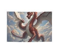 Banner per feste di buon compleanno cartelli personalizzati banner drago cinese bandiere all'aperto benvenuto buon compleanno sfondo segni di nozze arazzo grande banner per decorazione feste 180 x 120