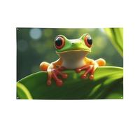 Banner per feste di buon compleanno cartelli personalizzati carino rana banner bandiere all'aperto benvenuto buon compleanno sfondo segni di nozze arazzo grande banner per decorazione feste 180 x 120