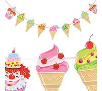 Banner per feste estive da 1 pezzo da 2,8 m, gelato al latte per la nascita del battesimo di compleanno della festa