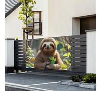 Banner per feste Sfondo personalizzato Decorazione da parete Segni Bradipo My Spirit Animale Grandi Banner in vinile resistente Decorazione di buon compleanno da appendere alla parete per decorazione