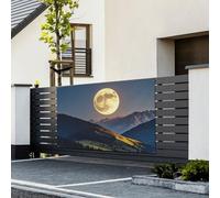 Banner per feste Sfondo personalizzato Decorazione da parete Segni Luna Grandi Banner in vinile resistente Decorazione di buon compleanno Decorazione da parete per decorazione aziendale