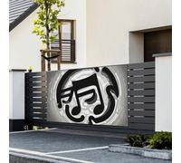 Banner per feste Sfondo personalizzato Decorazione da parete Segni Nero Bianco Nota Musicale Grandi Banner Vinile Resistente Decorazione di Buon Compleanno Appeso alla Parete Per La Decorazione Del