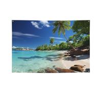 Banner per interni ed esterni banner personalizzati paradiso tropicale banner per feste cartelli riutilizzabili cartello vuoto 300D poliestere decorazione banner per decorazione per feste