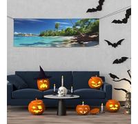 Banner per interni ed esterni banner personalizzati paradiso tropicale banner per feste cartelli riutilizzabili cartello vuoto 300D poliestere decorazione banner per decorazione per feste