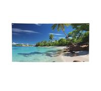 Banner per interni ed esterni banner personalizzati paradiso tropicale banner per feste cartelli riutilizzabili cartello vuoto 300D poliestere decorazione banner per decorazione per feste