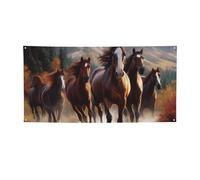 Banner per interni ed esterni Banner personalizzati per cavalli Banner per feste Segni riutilizzabili Cartello vuoto 300D Poliestere Decorazione Banner per la decorazione del partito